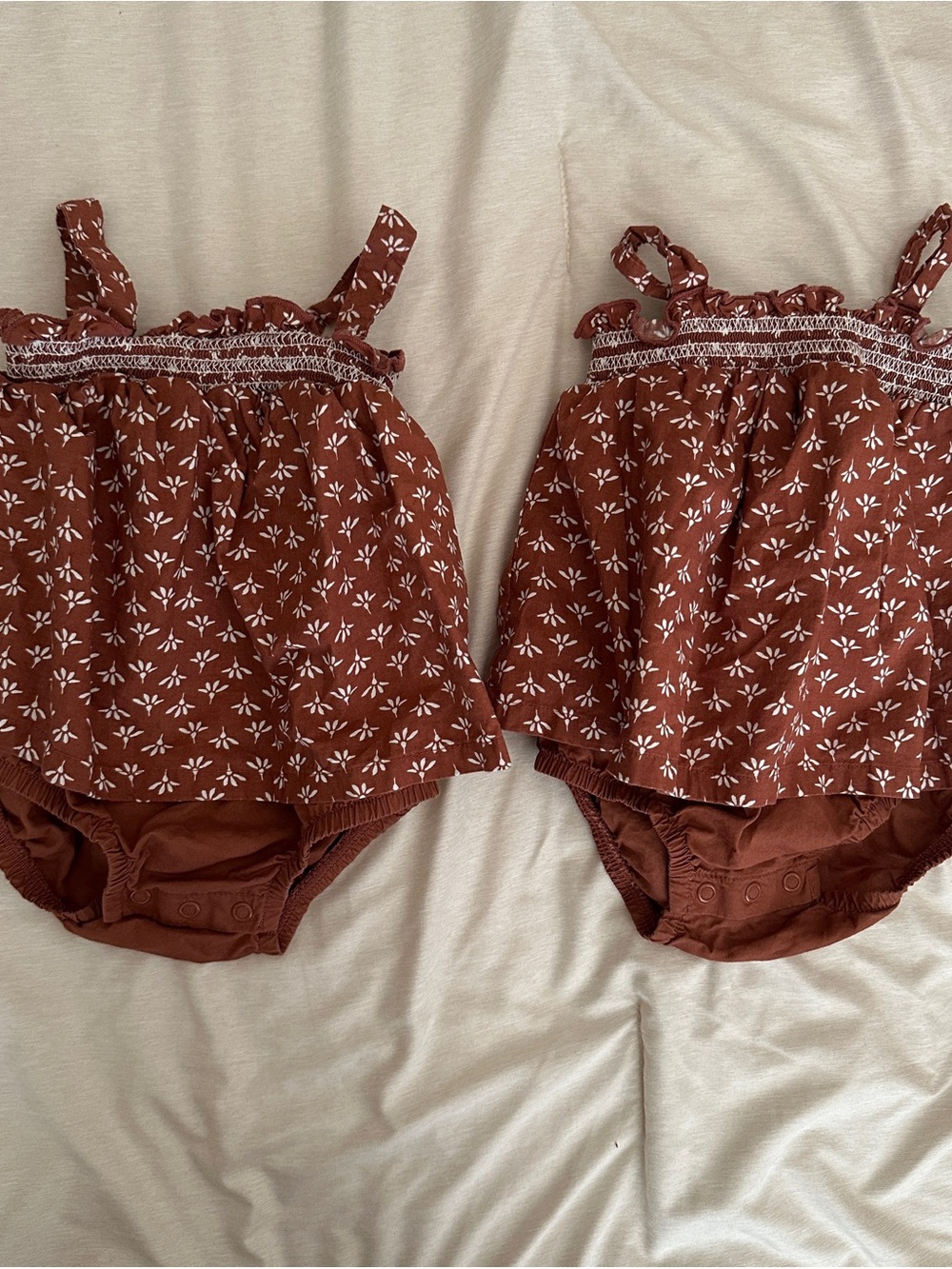Carter's Baby Girl Twin Romper Bundle